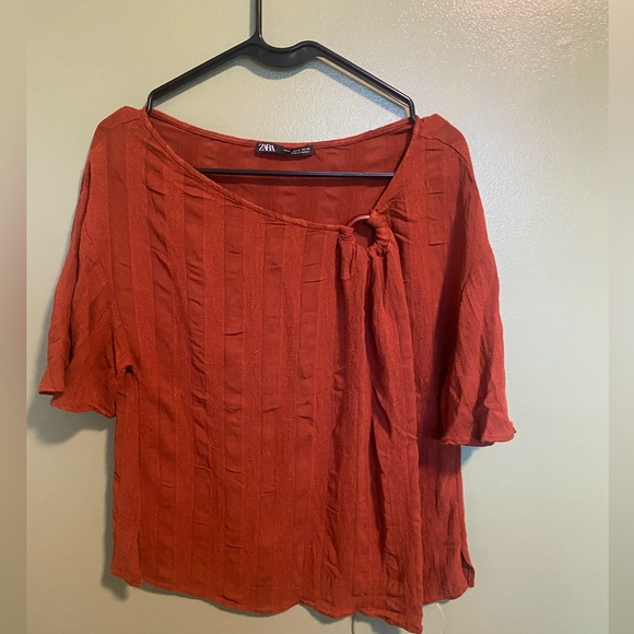 Zara Tops - Zara Women's Terracotta Blouse